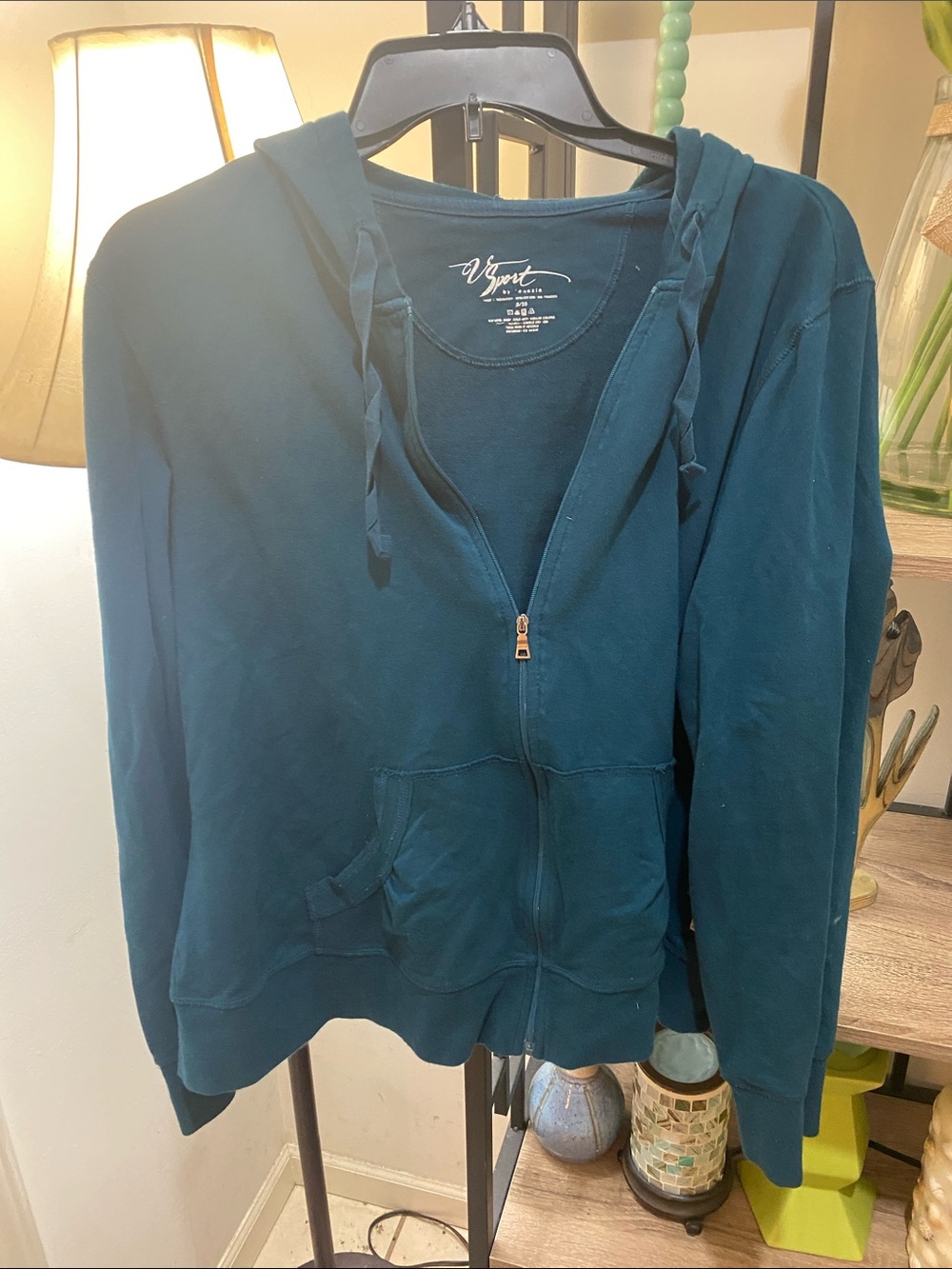 Vigoss Teal Green Full-Zip Hoodie